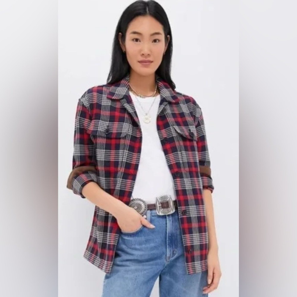 Tuckernuck Platt Ranch Shirt Jacket Shacket in Red Plaid Size Small - Picture 2 of 9